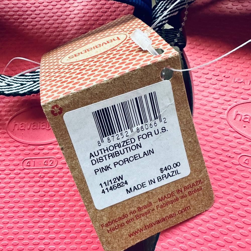 🆕🔖Havaianas You Trancoso Women's Sandals✨Pink Portcelain/Blue✨41/42 US 10/11 - Picture 12 of 15